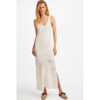 Rochie maxi cu decolteu rotund