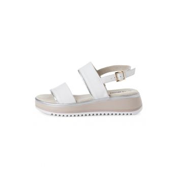 Sandale wedge din piele