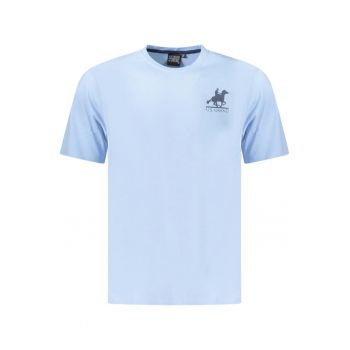 Tricou barbati simplu din bumbac cu logo