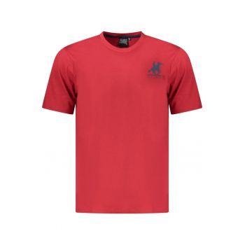 Tricou barbati simplu din bumbac cu logo