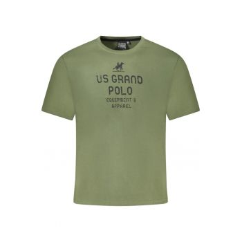 U.S. Grand POLO Tricou barbati cu imprimeu din bumbac - regular fit - verde -