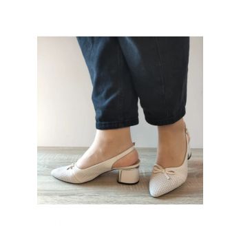 Pantofi Casual Decupati Dama  049 563 Bej - Bej