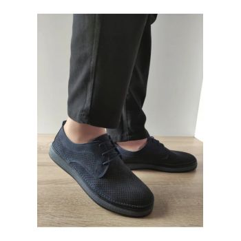 Pantofi Casual Perforati Barbati  B69-321 Bleumarin - Albastru