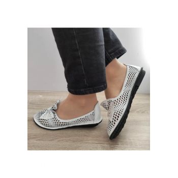 Pantofi Perforati Dama  6670-02 Albi - Alb -