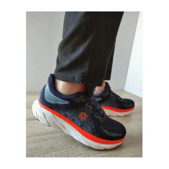 Pantofi Sport Barbati  B100-Cl25226 Bleumarin + Portocaliu - Bleumarin -