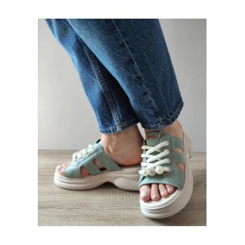 Saboti Casual Dama  60004C 07-N Bleu - Albastru -