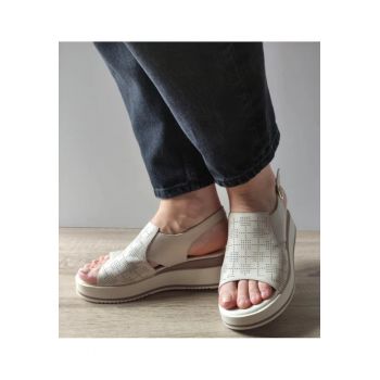 Sandale Casual Dama  50096 Crem - Crem -