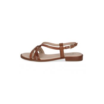 Sandale de piele cu talpa plata