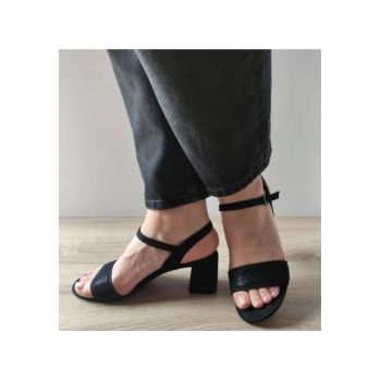 Sandale Elegante Dama  28344-44 Negre Velur - Negru -
