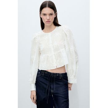 Bluza crop din bumbac