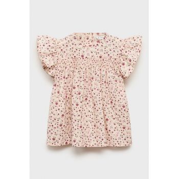 Bluza cu fenta cu nasturi si imprimeu