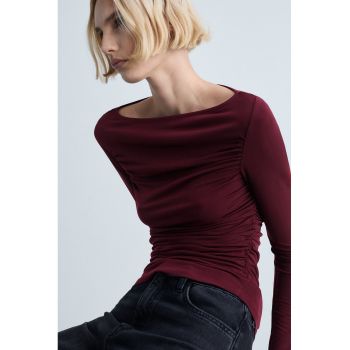 Bluza elastica cu fronseuri