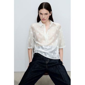 Bluza semitransparenta din amestec de lyocell
