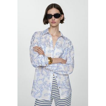 Camasa de bumbac cu model floral