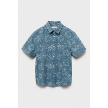 Camasa din bumbac cu model tropical