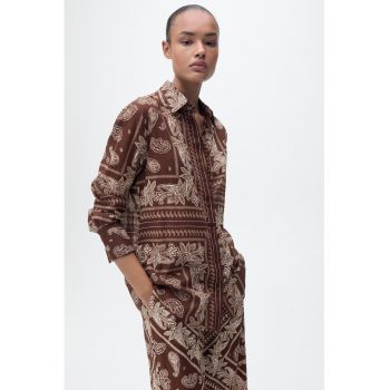 Camasa lejera din bumbac cu model