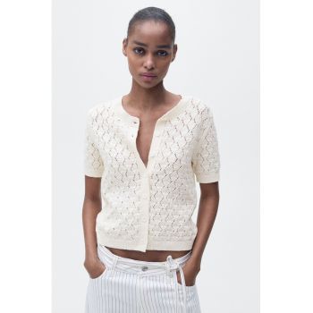 Cardigan crop fara inchidere