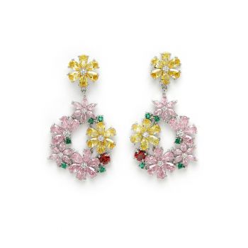 Cercei cu model floral