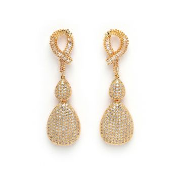 Cercei drop cu zirconia