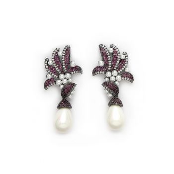 Cercei drop cu zirconia