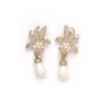 Cercei drop cu zirconia