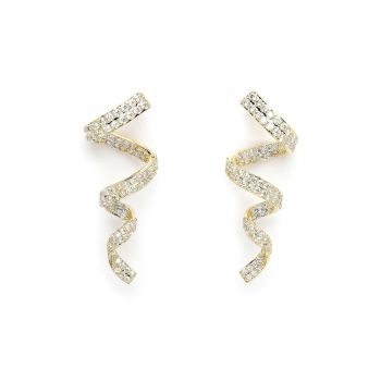 Cercei drop cu zirconia