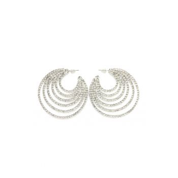 Cercei semicirculari cu zirconia