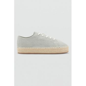 Espadrile cu sireturi Canvas