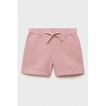 Pantaloni scurti cu model uni si buzunare laterale