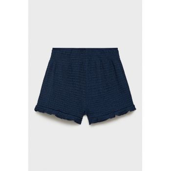 Pantaloni scurti texturati cu talie inalta