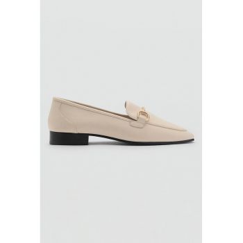 Pantofi loafer din piele cu detalii metalice