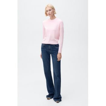 Pulover slim fit din amestec de in