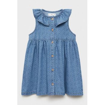 Rochie din denim cu imprimeu floral