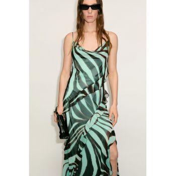 Rochie maxi cu imprimeu zebra
