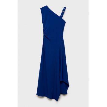 Rochie midi cu croiala asimetrica