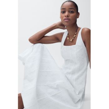 Rochie midi cu decolteu patrat