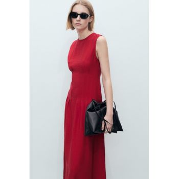 Rochie midi evazata fara maneci