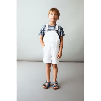 Salopeta din denim cu model uni