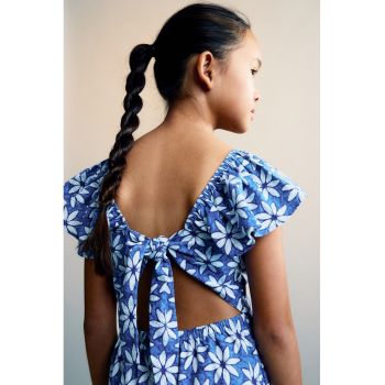 Salopeta lunga cu model floral