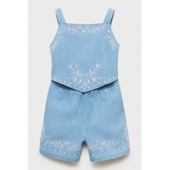 Sarafan din denim cu broderie
