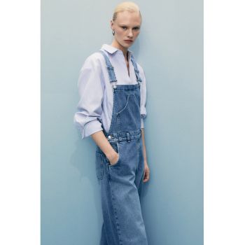 Sarafan din denim cu croiala dreapta
