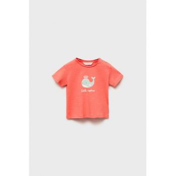 Tricou cu decolteu la baza gatului si imprimeu grafic