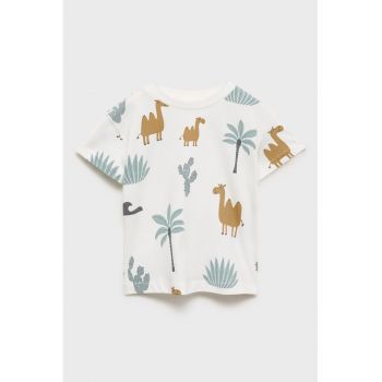 Tricou cu imprimeu si decolteu rotund