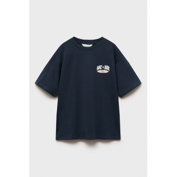 Tricou cu imprimeu si maneci cazute