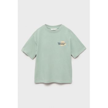 Tricou cu imprimeu si maneci cazute