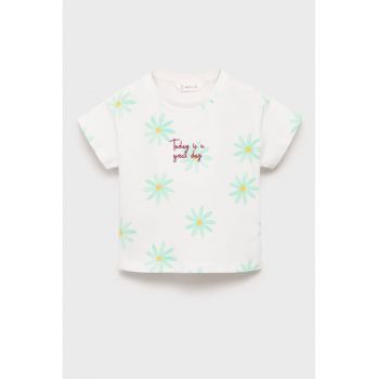 Tricou de bumbac cu imprimeu floral