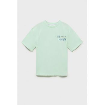 Tricou de bumbac cu imprimeu pe spate