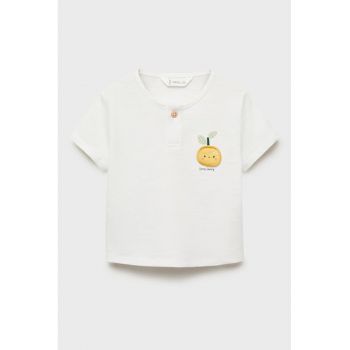 Tricou din bumbac cu broderie