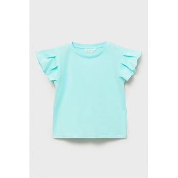 Tricou din bumbac cu maneci evazate