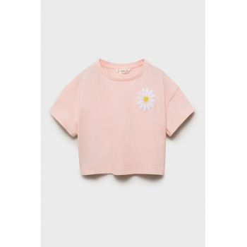 Tricou din bumbac cu model floral